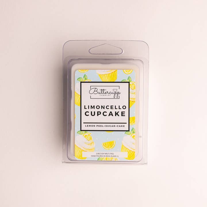 Buttercupp Candles - Wholesale Jar/Filled Candle - Limoncello Cupcake Soy Candle and Melts