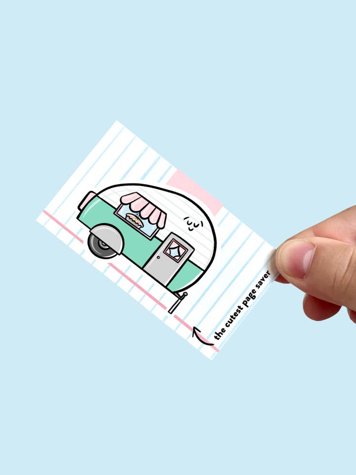 Camper Magnetic Bookmark for wholesale by Millie Paper Co.
