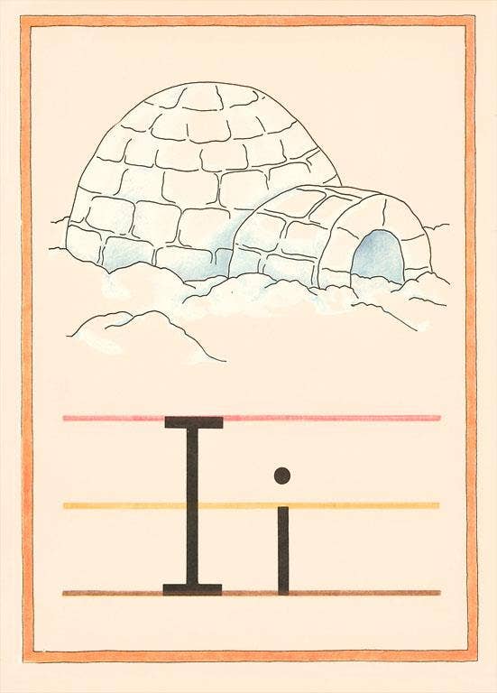 Found Image Press - Wholesale Stationery/Notecard Set - Greeting Card KF-742 I is for Igloo0