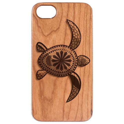 Cherry Wood - Hawaiian Turtle Engraved for wholesale by OTTO CASE
