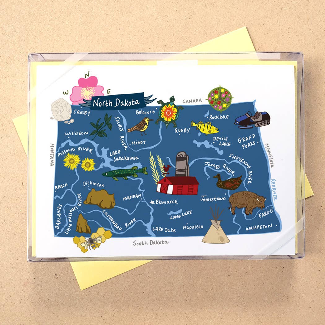 Allport Editions - Wholesale Briefpapier/indexkaartenset - Hallo USA Boxed Card-serie - ALLE 50 STATEN HIER!1