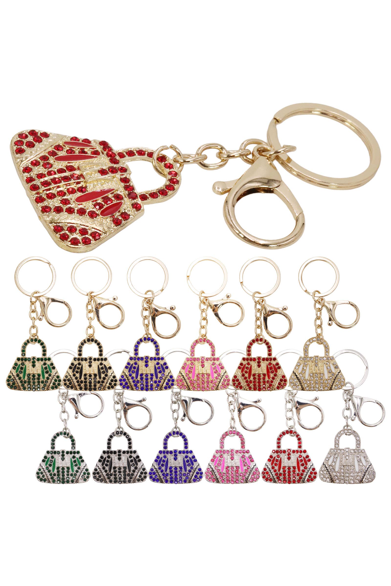 ASSORTI Porte-clés en strass scintillant pour sac à main de mode en vente sur Faire