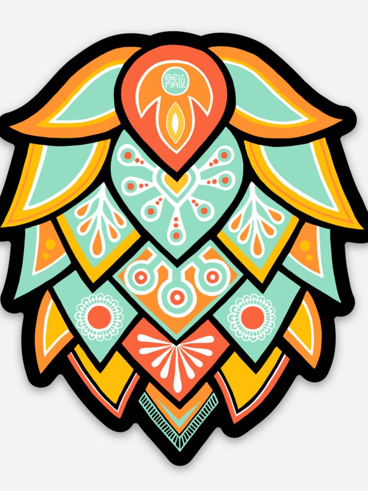 Autocollant "Si ça te rend houblonné" pour la vente par Belu Malu