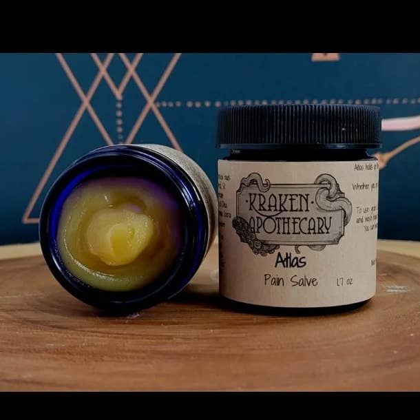 Atlas, .85 oz, Pain Salve for wholesale by Kraken Apothecary