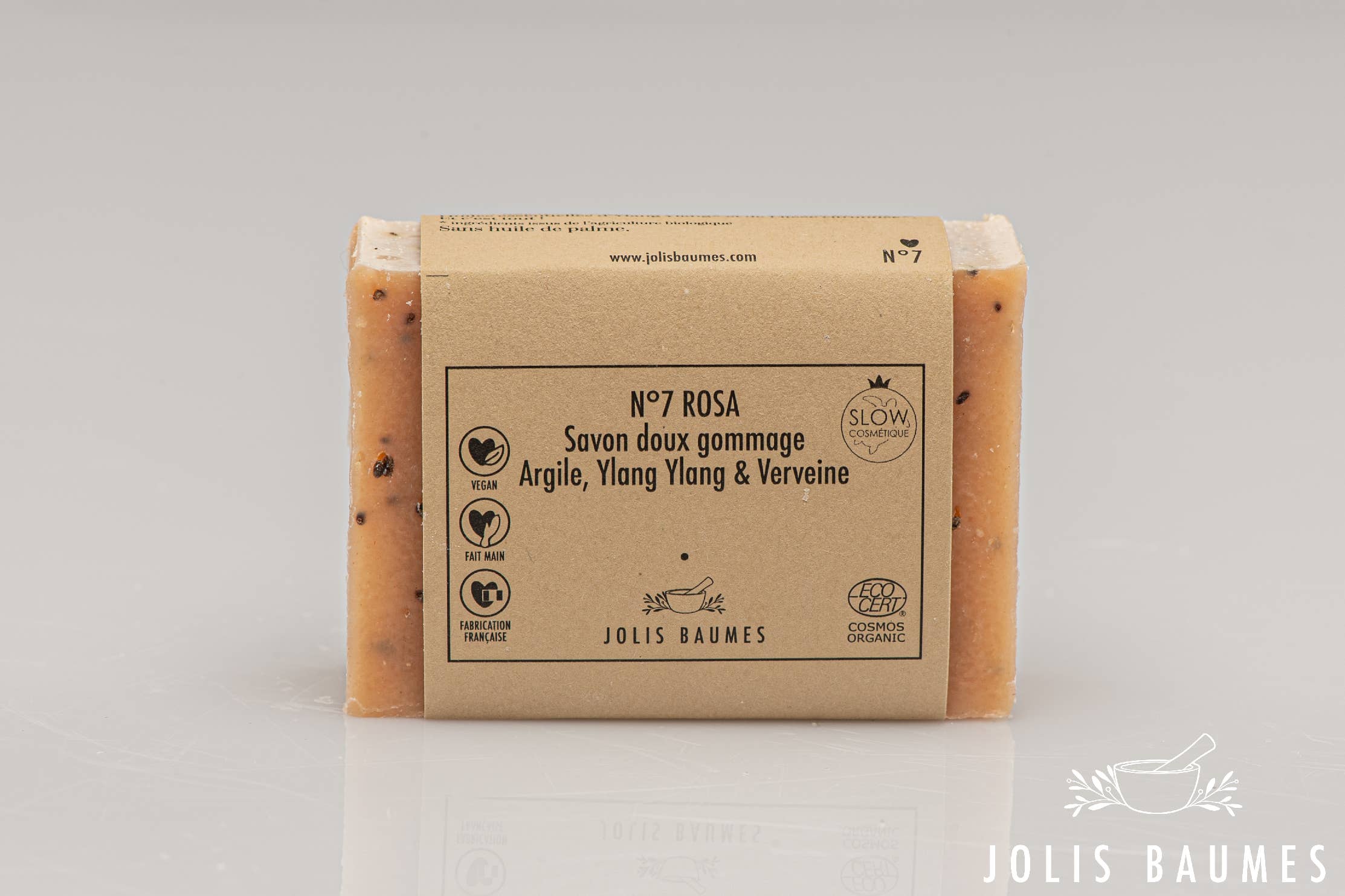 Jolis Baumes - Wholesale Bar Soap - ROSA body scrub soap for face - natural - Organic shea butter Fr