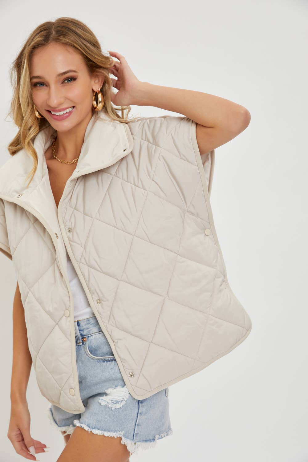 Sweet Lovely by Jen - Wholesale Outerwear Vest - Women's - QUILTED  PADDED VEST OUTERWEAR 21