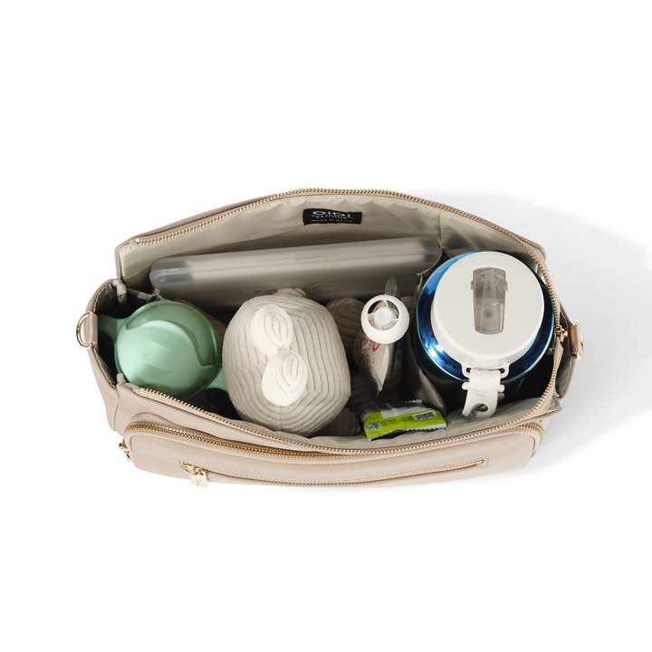 OiOi - Wholesale Diaper Bag - Baby - Multitasker Pram Caddy 2.0 - Oat Vegan Leather4