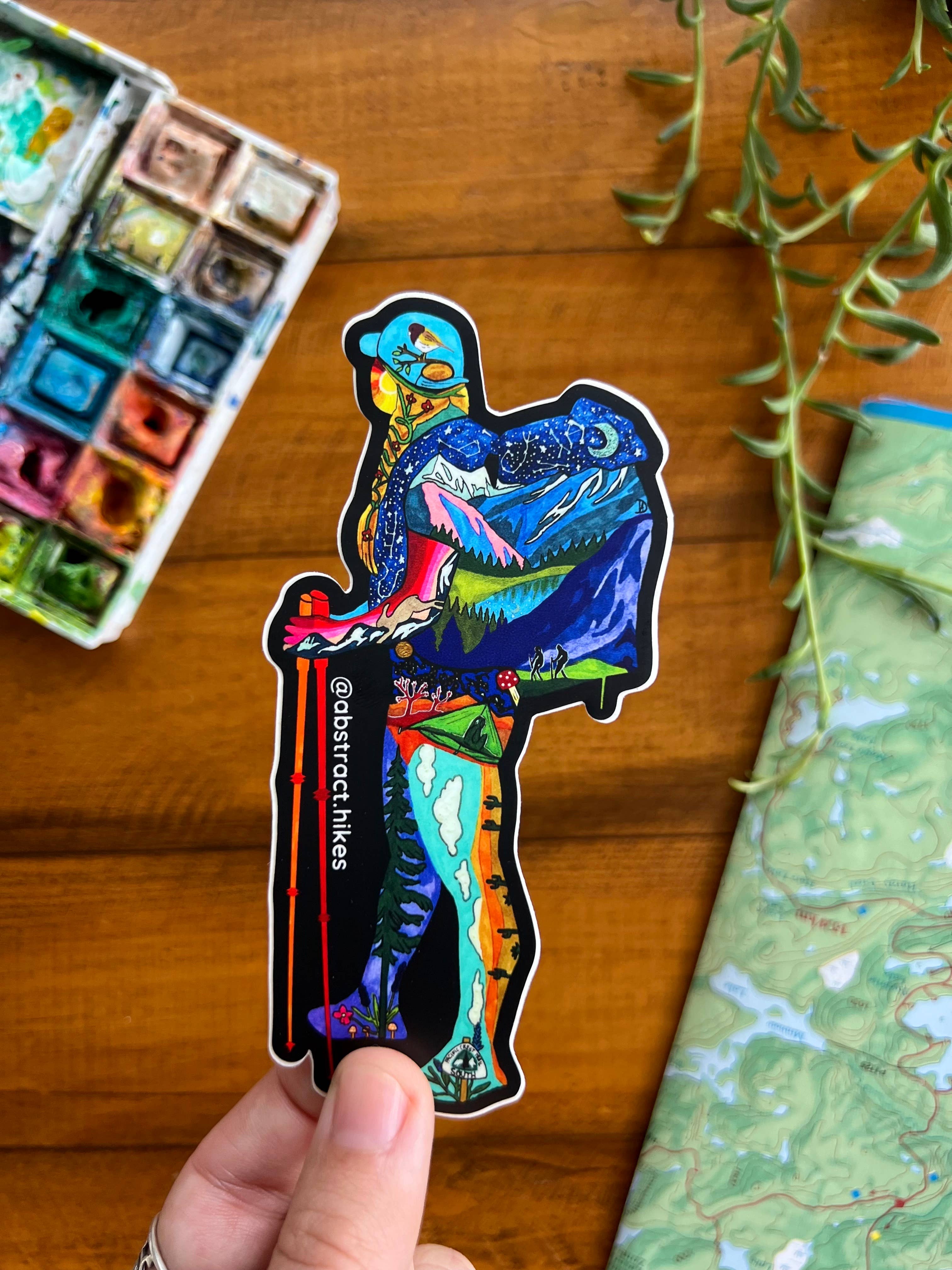 Abstract Hikes - Wholesale Sticker - Hiking Sticker: "Sage"3