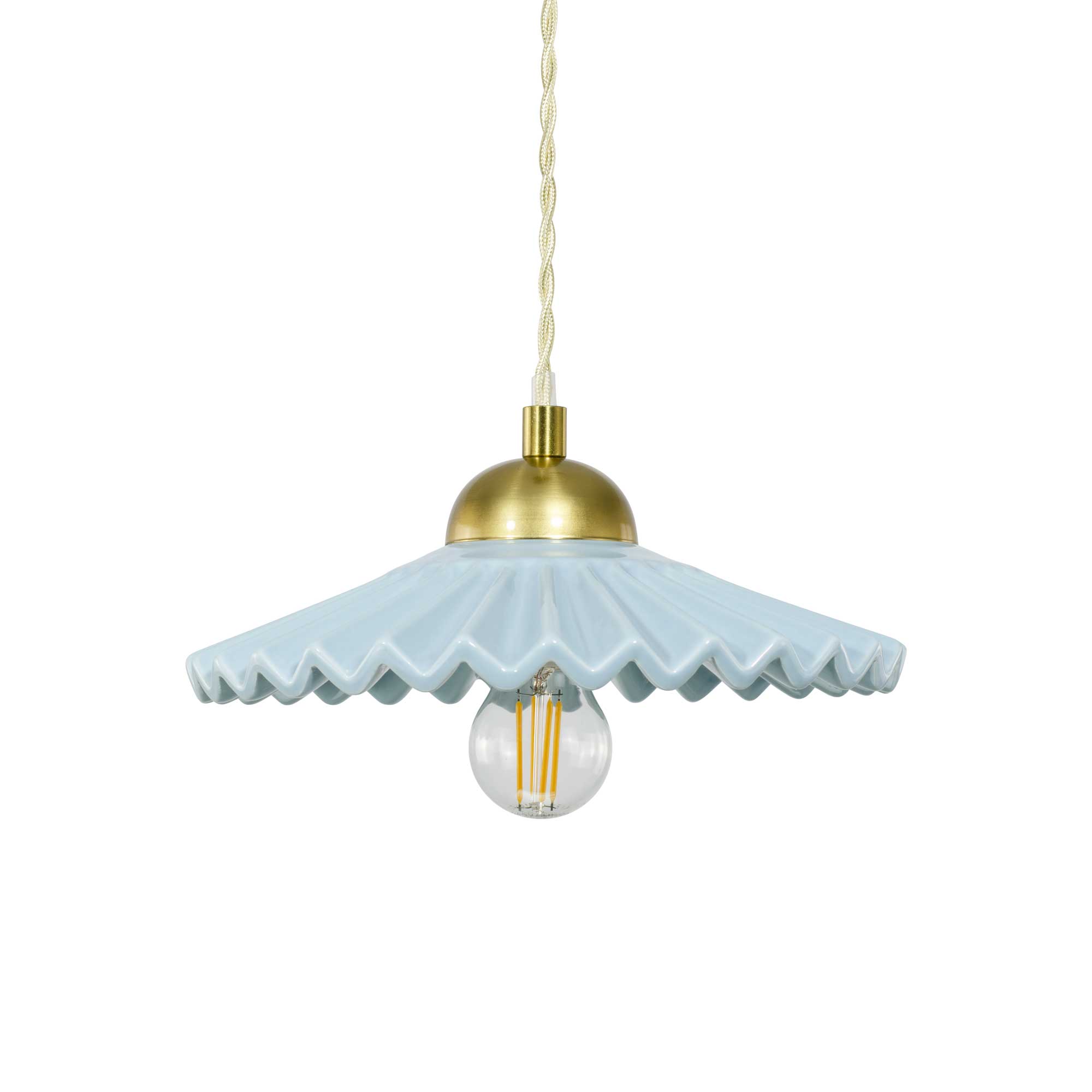 C-Création - Wholesale Chandelier/Hanging Light - Colored ceramic pendant and Babouchka textile cord14