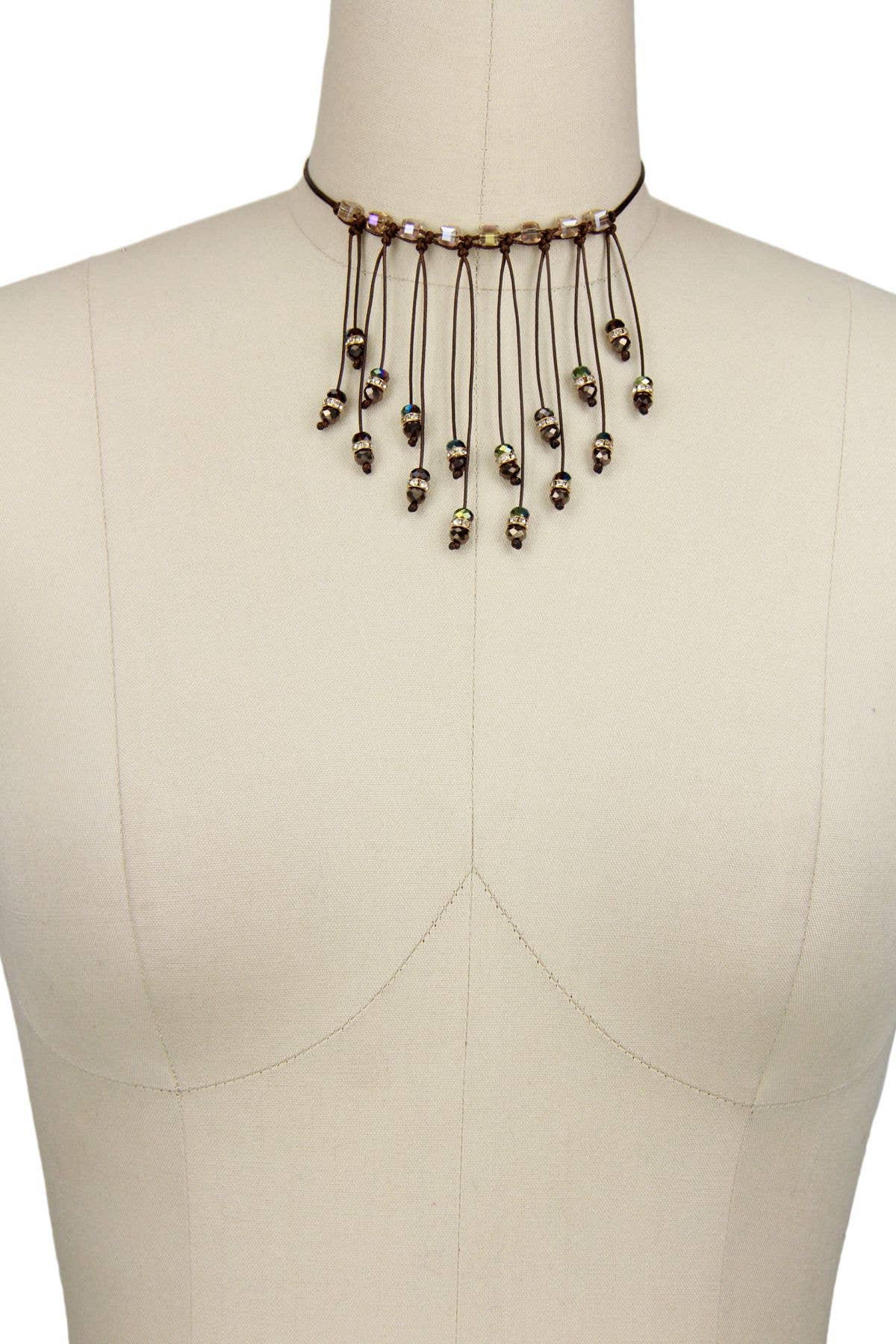 Veroma Gifts - Wholesale Choker/Collar - Glamorous Zelda Beaded Bib Choker Necklace6