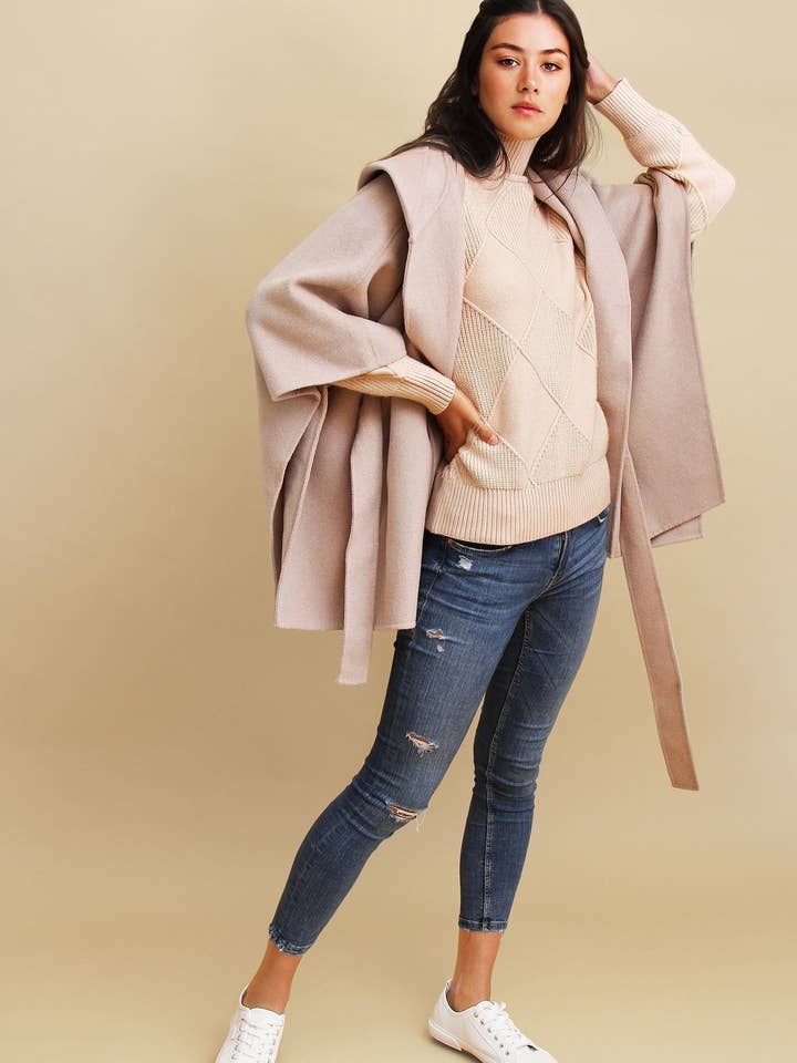 belle & bloom - Wholesale Cape – Women's - Jackson Landing Wool Blend Cape Coat3