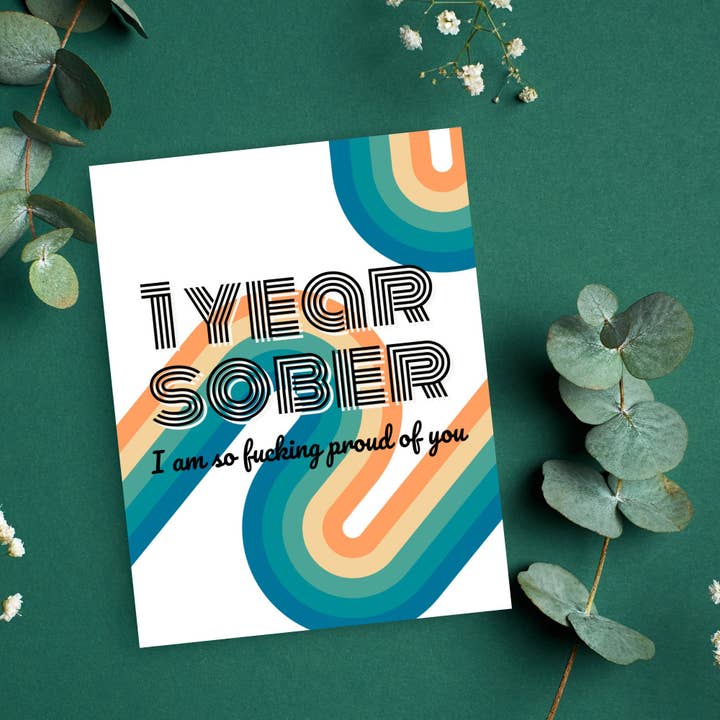 As Told By Ellie - Wholesale Congratulations Card - 1 Year Sober, Sobriety Anniversary, Recovery Gifts