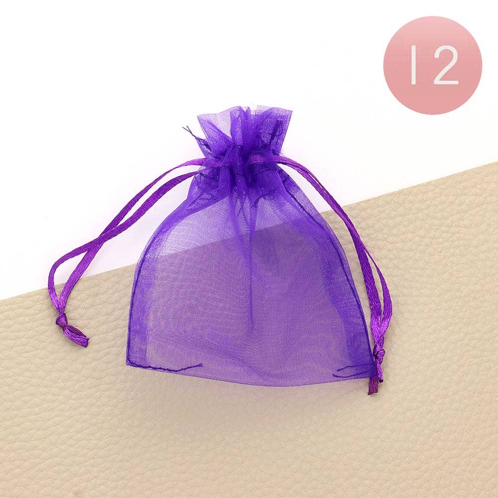Sensibling Corp. – Großhandel Geschenktüten – 12 Stück, 7,6 x 8,9 cm Organza-Geschenkbeutel mit Band8