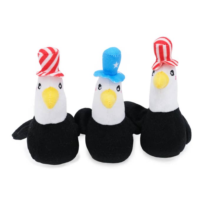 ZippyPaws - Wholesale Pet Plush Toy - Dog - Miniz 3-Pack Eagles - Dog Toy