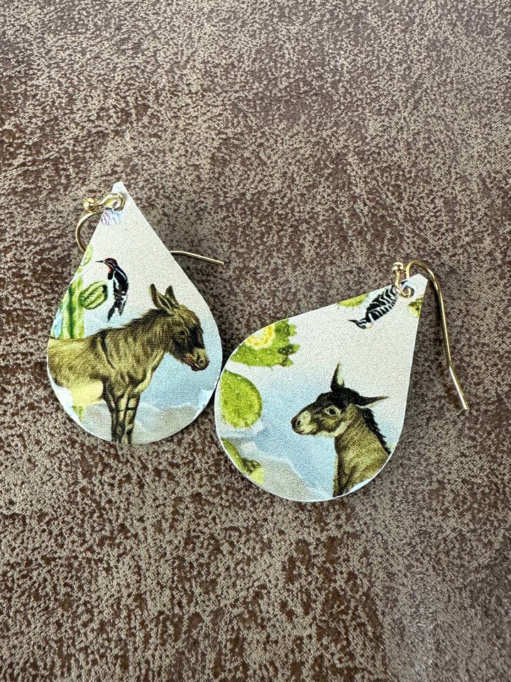 Donkeys and Jennies upcycled earrings for wholesale by Not Nice