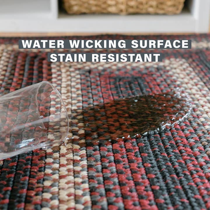 Homespice Decor - Wholesale Area Rug - Montgomery Burgundy Braided Rug for Indoor & Outdoor2