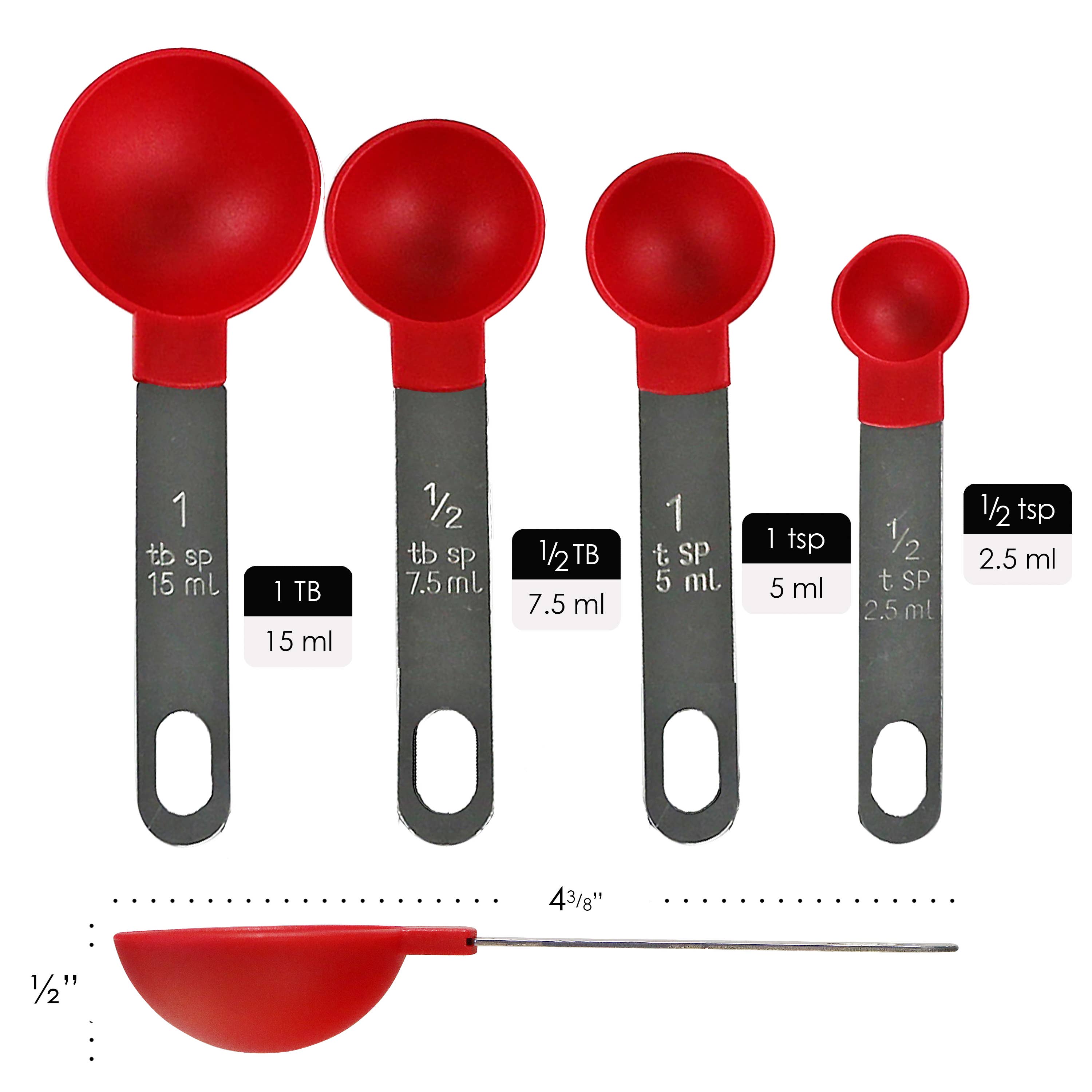 Reston Lloyd - Wholesale Measuring Spoon - 4pc Measuring Spoon Set (5 Colors)2