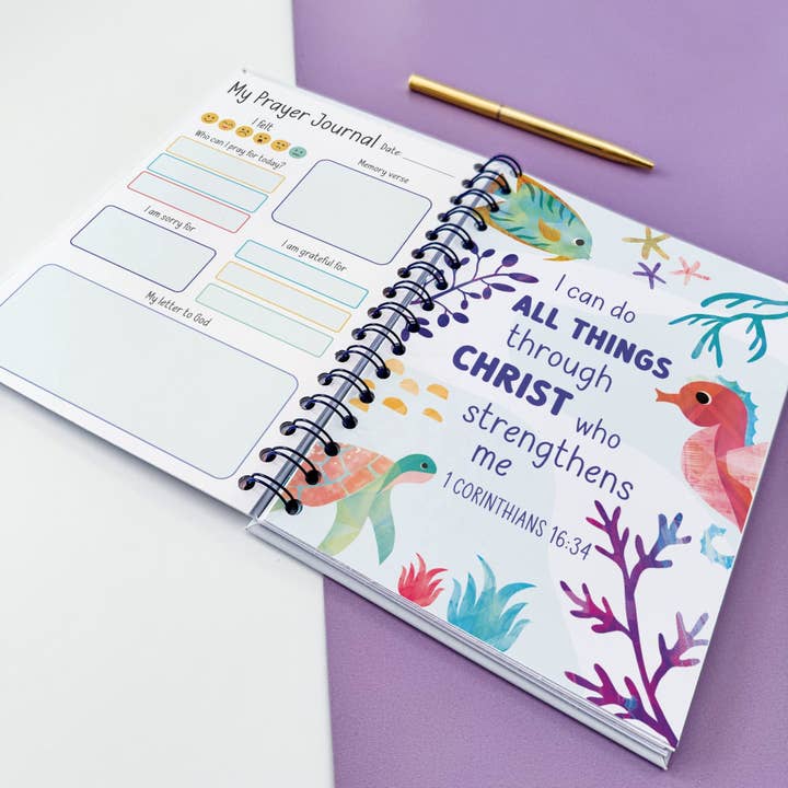 Ocean Prayer Journal for Children for wholesale by Dolly and Fred Designs
