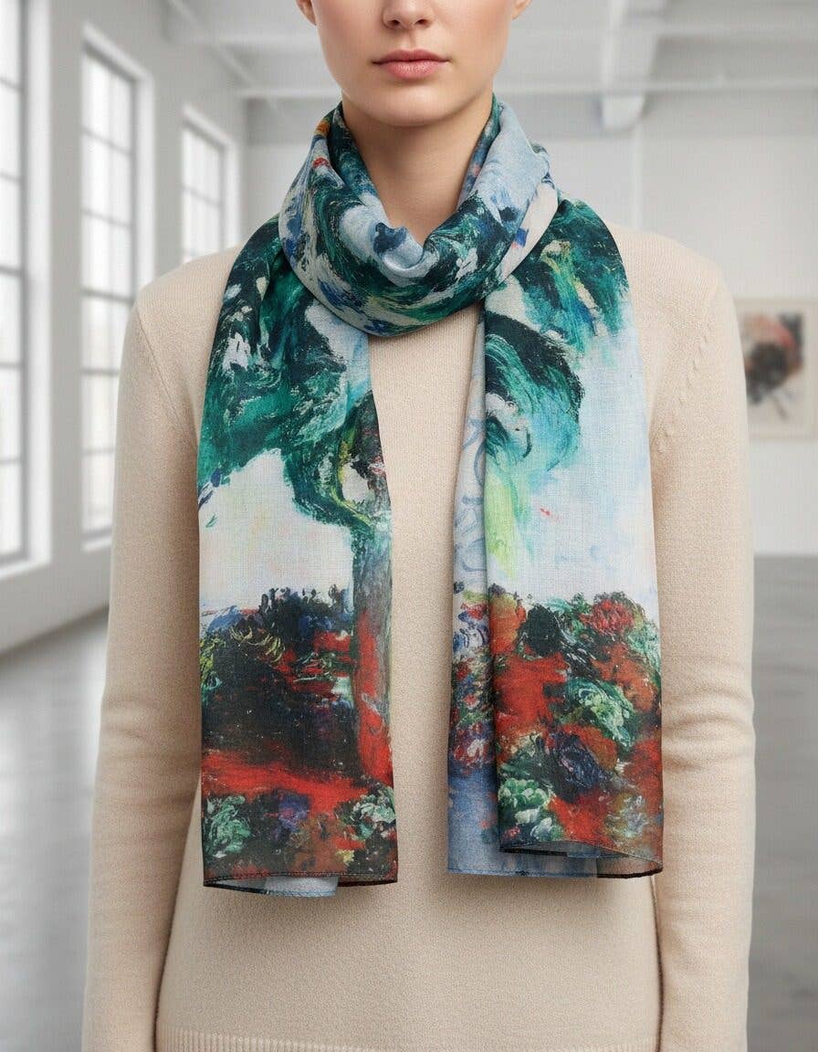JC Sunny Fashion - Wholesale Scarf - Women's - JC0711152 Monet-Jerusalem Artichoke Flower Scarf0