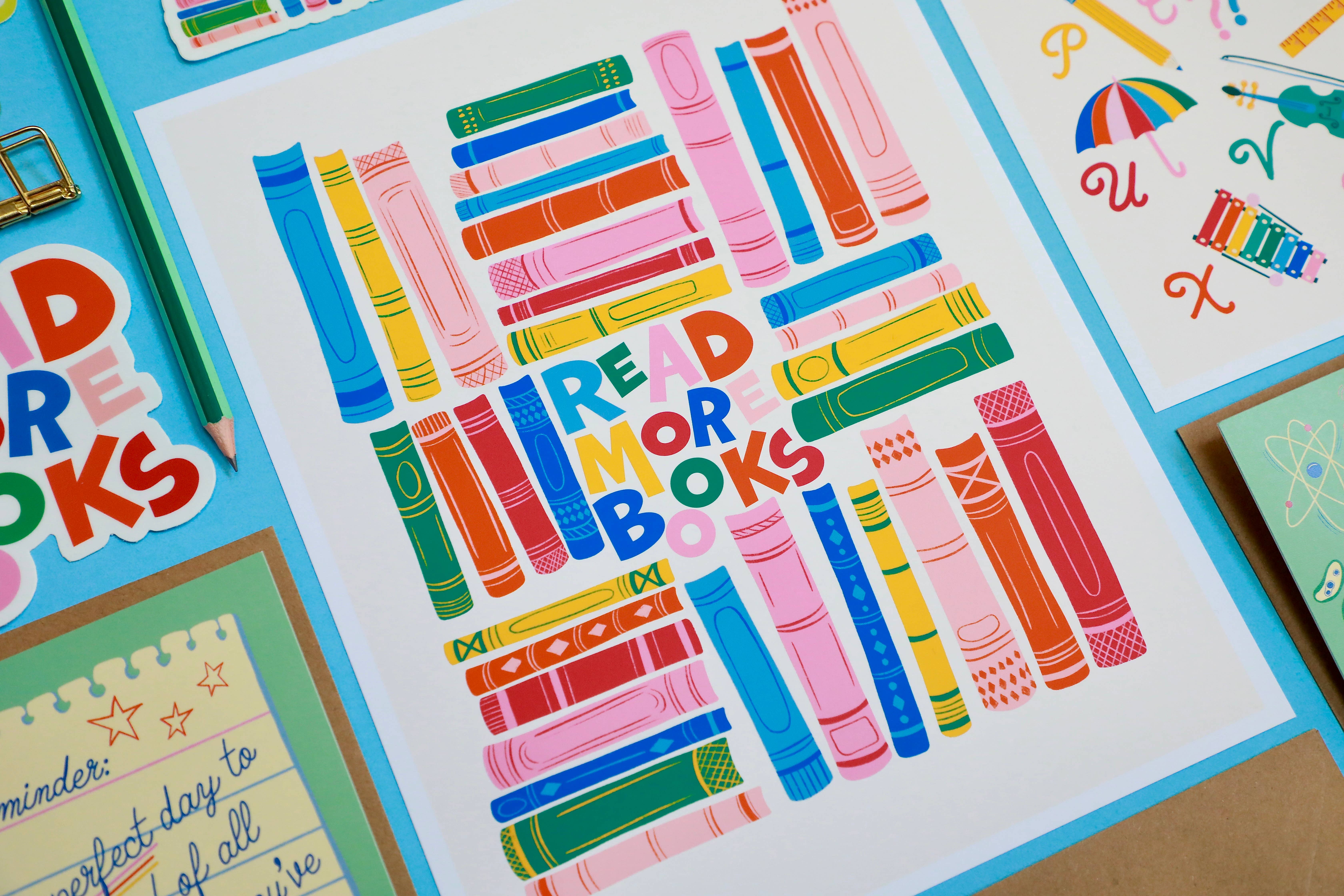 DorothyDear - Wholesale Art Print - Kids & Baby - Read More Books Wall Art Print3