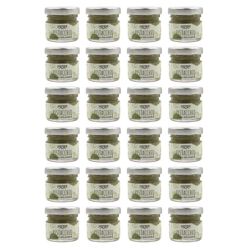 LUSCIOUX - OMNIA GROUP SRL - Wholesale Nut Butter - Mini Spreadable Cream with 45% Pistachio | Pack of 24 x 30g1