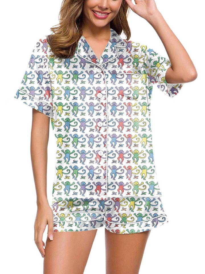 Rosa Clothing - Wholesale Lounge Set - Women's - Comfy Tiger Print Short Sleeve Pajama Set9