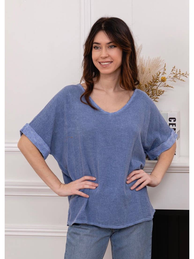 LINEN & COTTON HOUSE – Blusa - Mulher por atacado – Camisa de algodão e linho tamanho único8