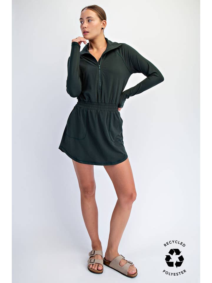 Rae Mode - Wholesale Athletic Skirt - Women's - BUTTER SOFT QUARTER ZIP ROMPERSKIRT11