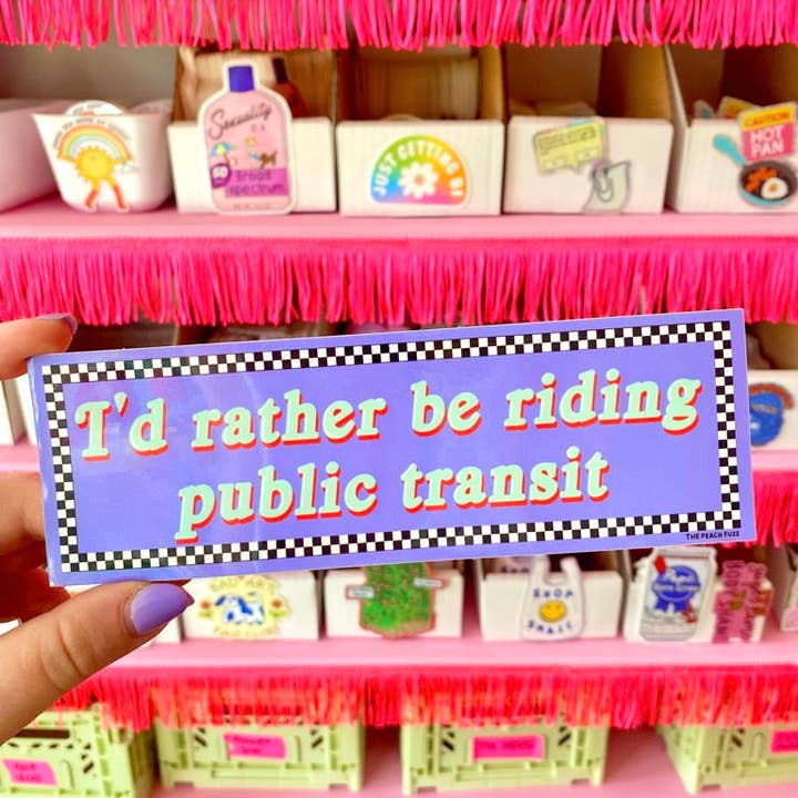 The Peach Fuzz - Vente Autocollant - Autocollant pour pare-chocs pour transport en commun