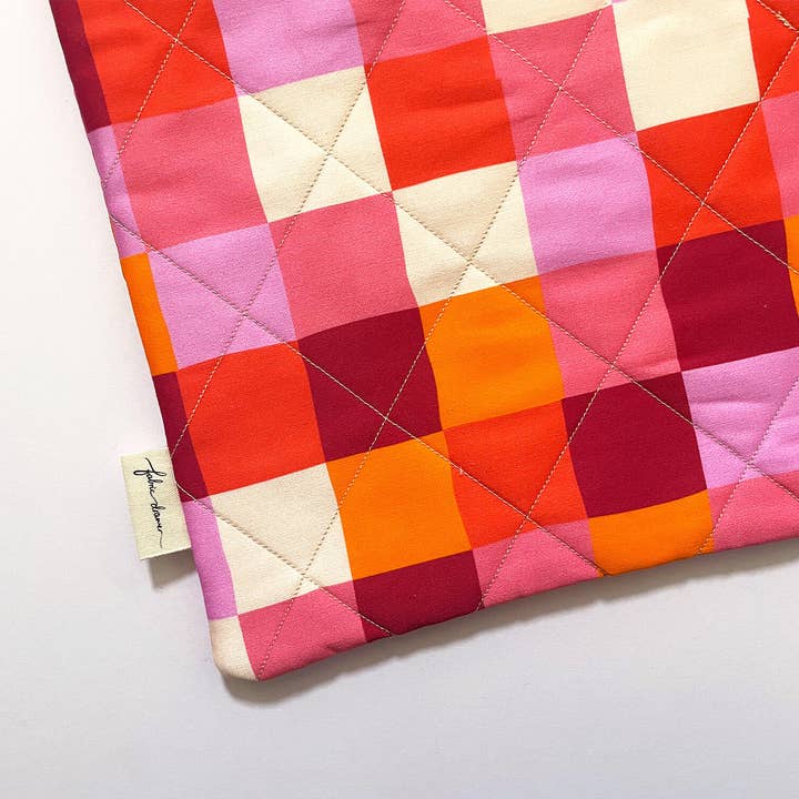 Fabric Drawer - Wholesale Book cover - Handmade Quilted Book Sleeve – Picnic (Red)3