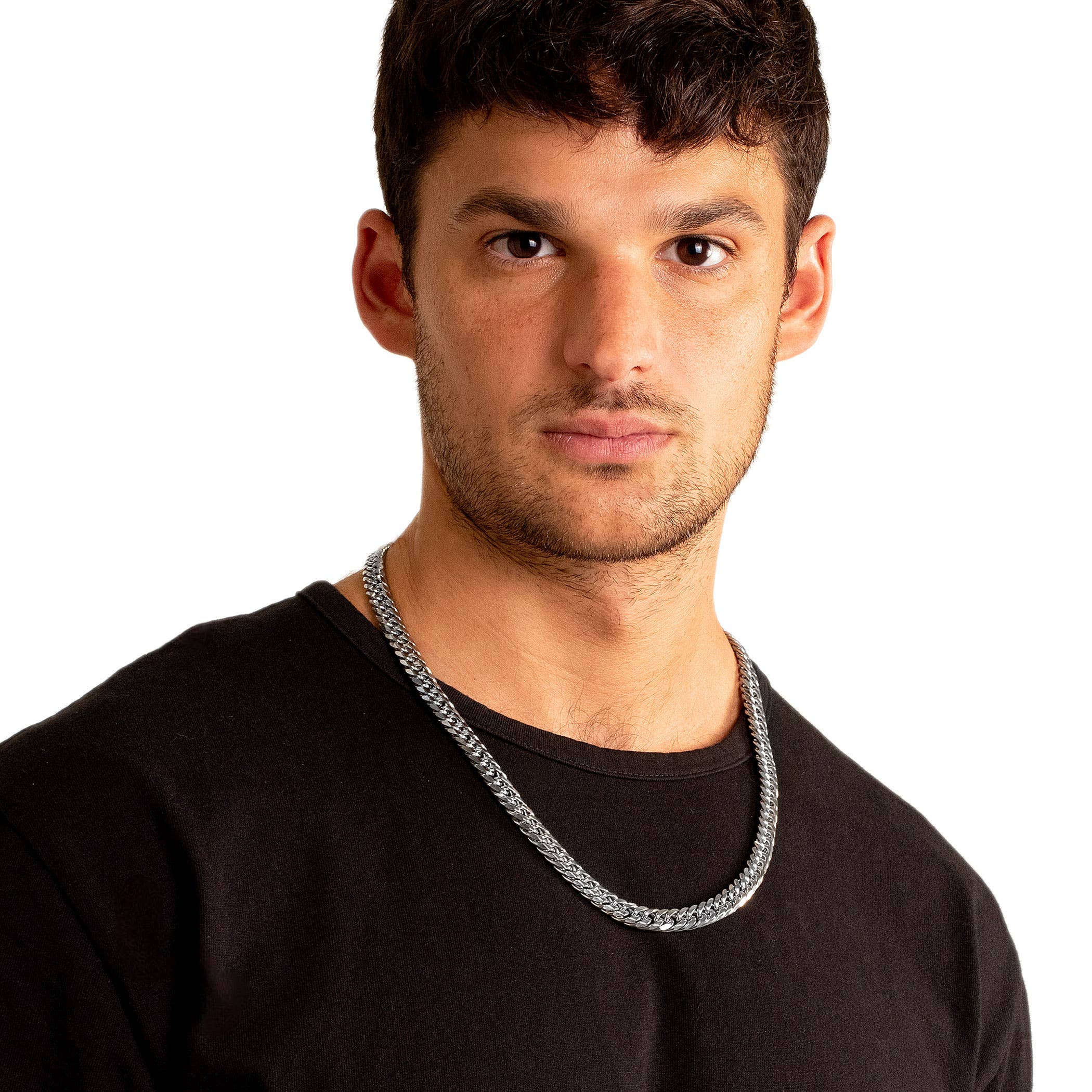 West Coast Jewelry - Wholesale Link & Chain Necklace - Men's Stainless Steel Curb Chain Necklace (10mm) - 24"3