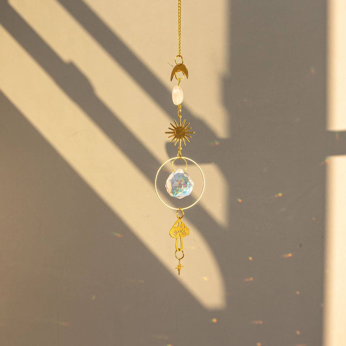 DOUBLJU - Wholesale Wind Chime - CRYSTAL SUNSHADE LIGHT WIND CHIME_CWMM87573