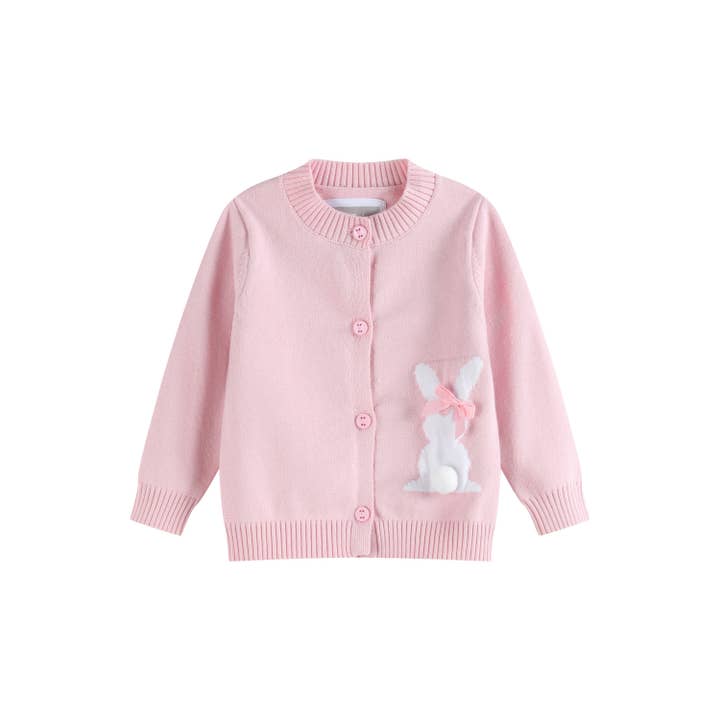 Lil Cactus - Wholesale Cardigan - Kids - Pink Knit Easter Bunny Cardigan