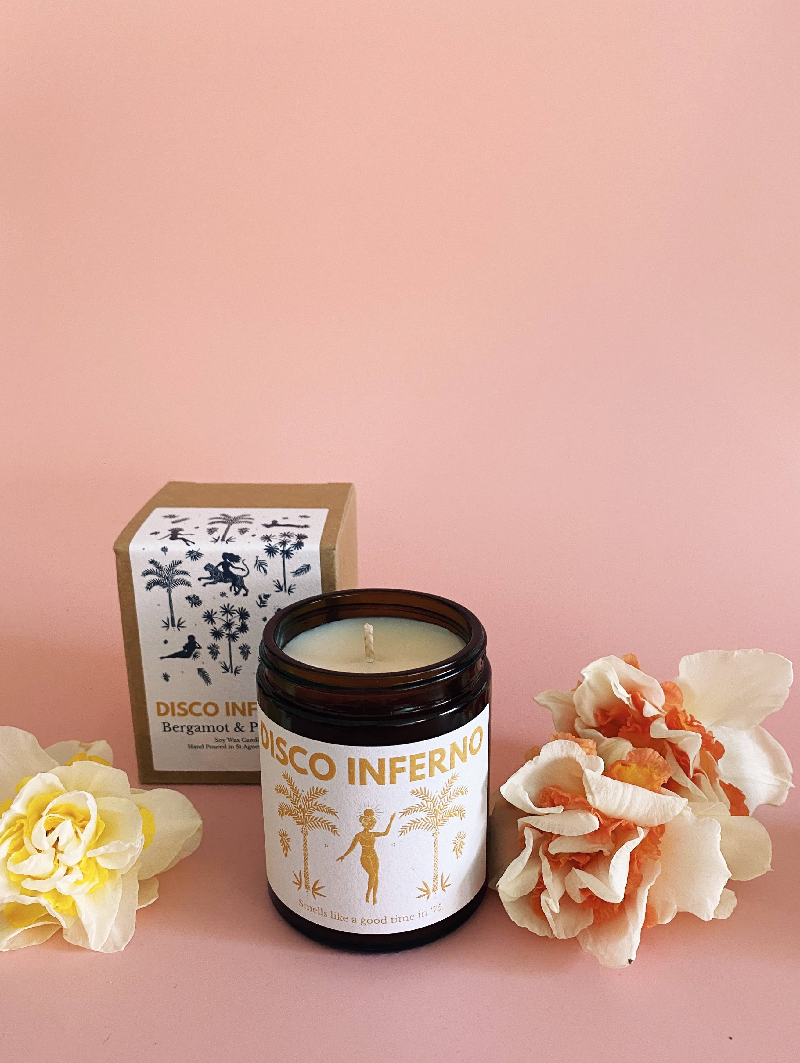 Les Boujies - Wholesale Jar/Filled Candle - Disco Inferno - Midi Size Boxed Soy Wax Candle
