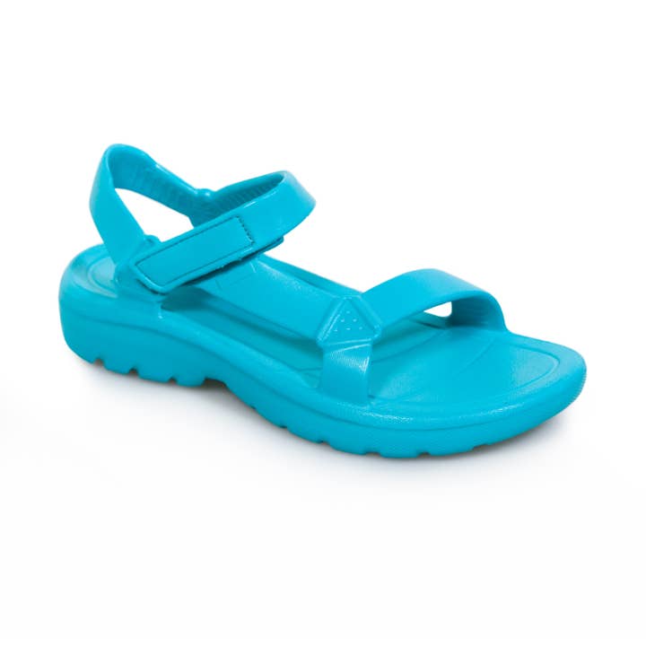 Avispas - Vente Sandales – femme - Turquoise de Maui. Sandale plate. Fermeture Velcro autocollante