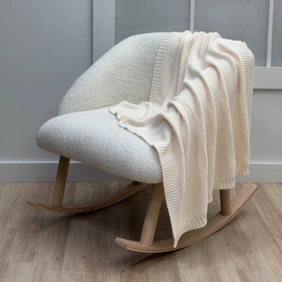 Cream Soft Cotton Bubble Knit Stroller Blanket (Copy) for wholesale by Nipperland