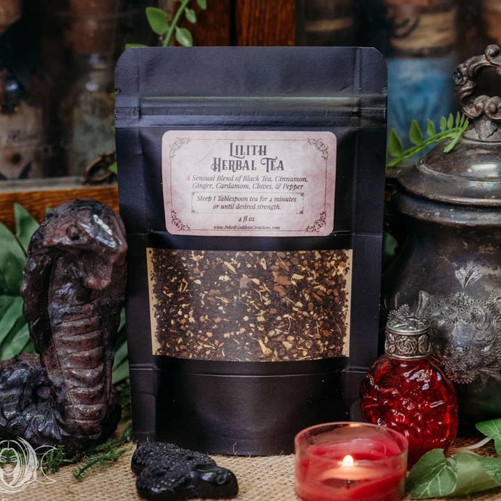Lilith Herbal Tea for Sensuality and Power- Black Spice Tea for wholesale by Inked Goddess Creations