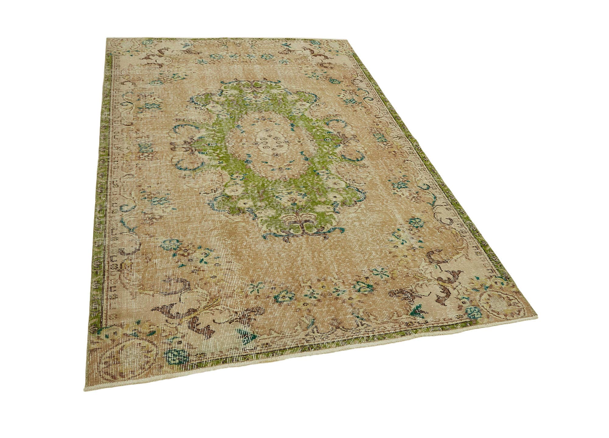 RUG N CARPET - Wholesale Area Rug - 4x7 Beige Turkish Handmade Area Rug - 459141