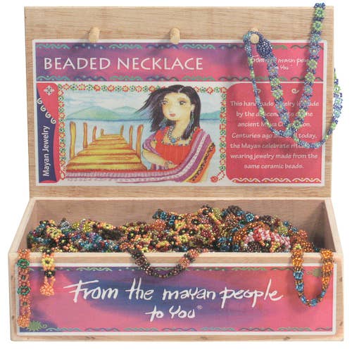 One World Projects – wholesale Beaded/pearl necklace – Glass Bead Flower Necklace1