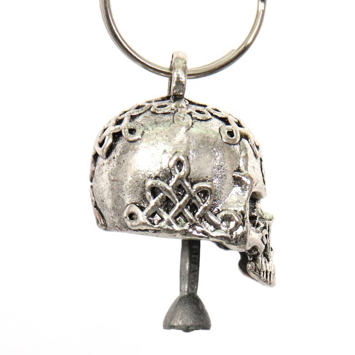 SILVER Hot Leathers Celtic Skull Bell BEM1038 for wholesale on Faire2