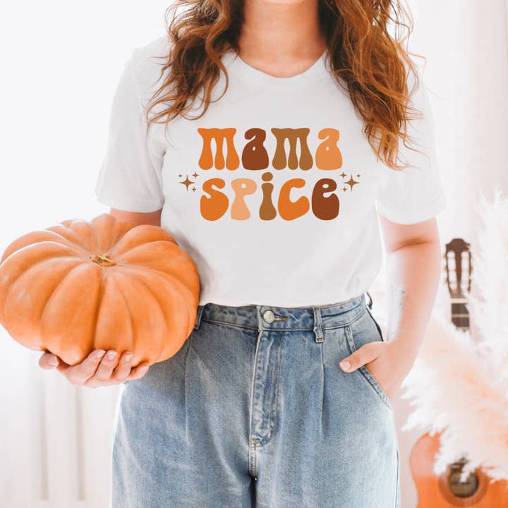Camiseta Mama Spice, camisetas de otoño, camiseta estampada para mujer para venta al por mayor de Cora & Co. Handmade