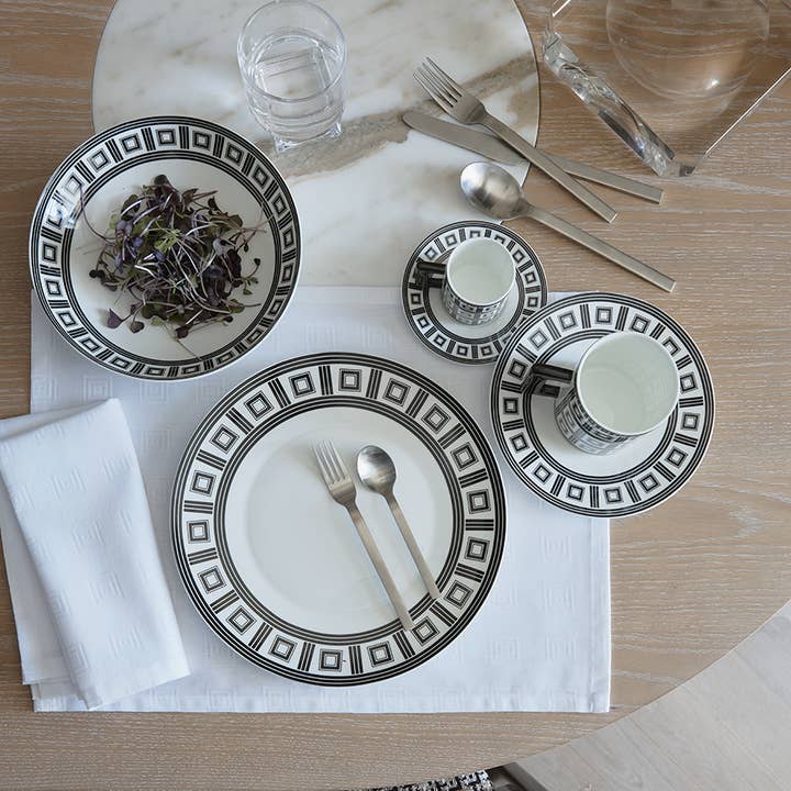 Negro Taza de Espresso y Platillo Astoria de venta al por mayor en Faire1