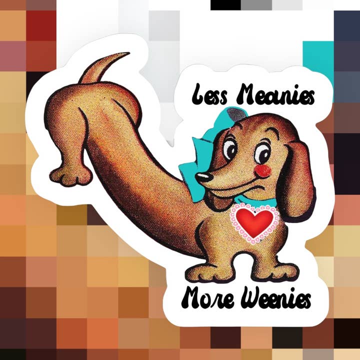 Ace the Pitmatian Co - Wholesale Sticker - Less Meanies Sticker