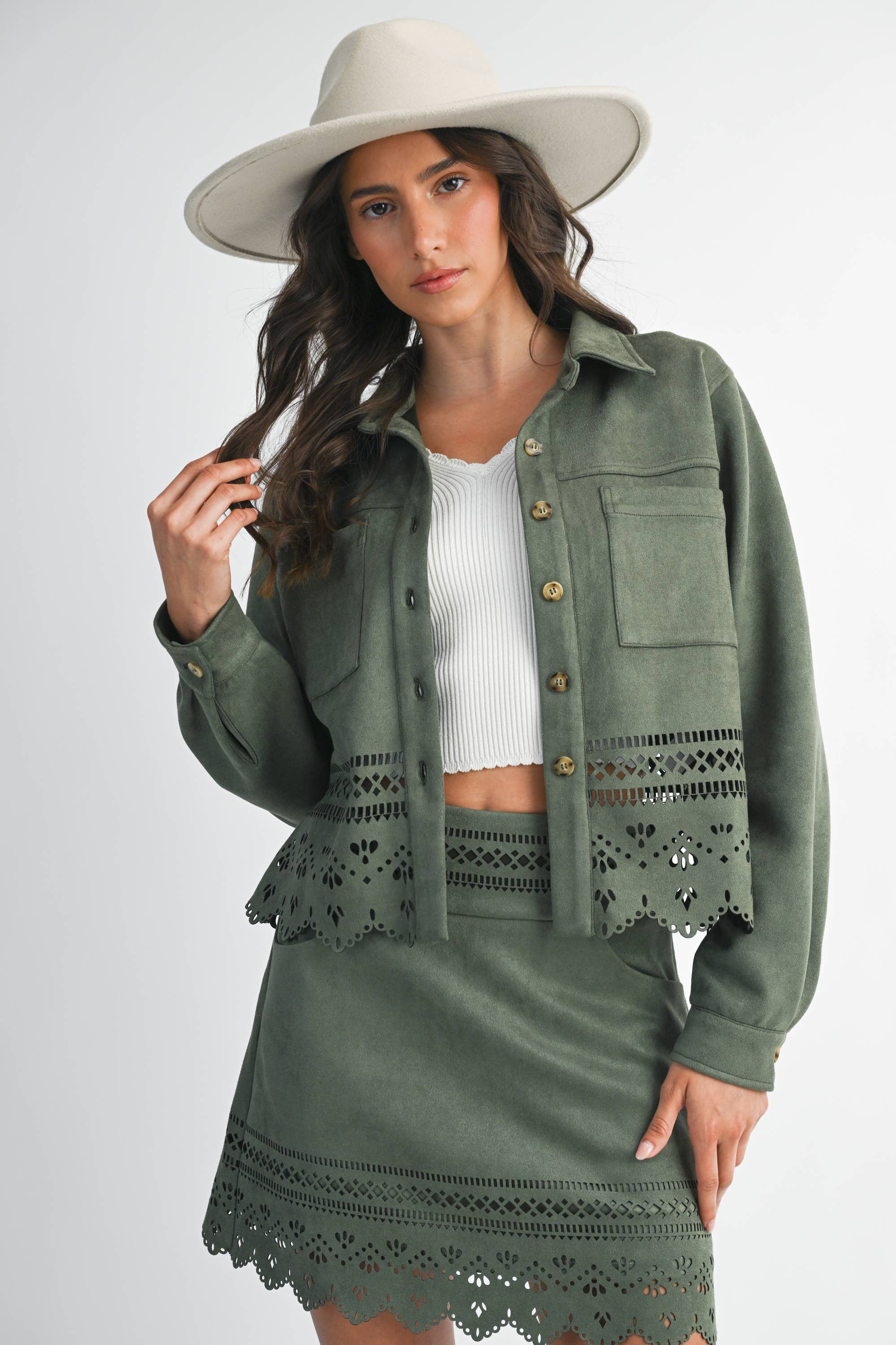 Camellia - Wholesale Jacket - Women's - LASERCUT DETAILING JACKET22