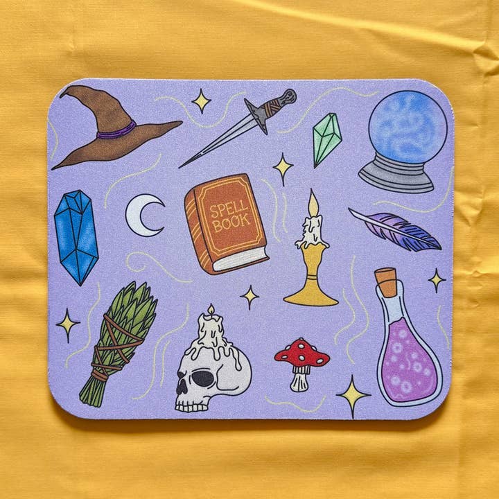 Tapis de souris Sorcière Pastel pour la vente par Siyo Boutique