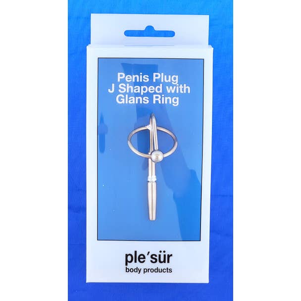Plesur Body Products - Wholesale Sex Toy - Penis Plug - J-Shaped Sound with Glans Ring