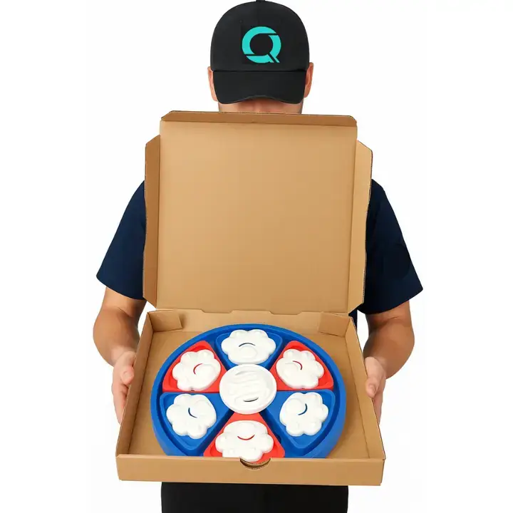 Quiker Pet Products – wholesale Pet toy – Dog – Pizza Puzzle Toy - Dog Toy - Brain Training1