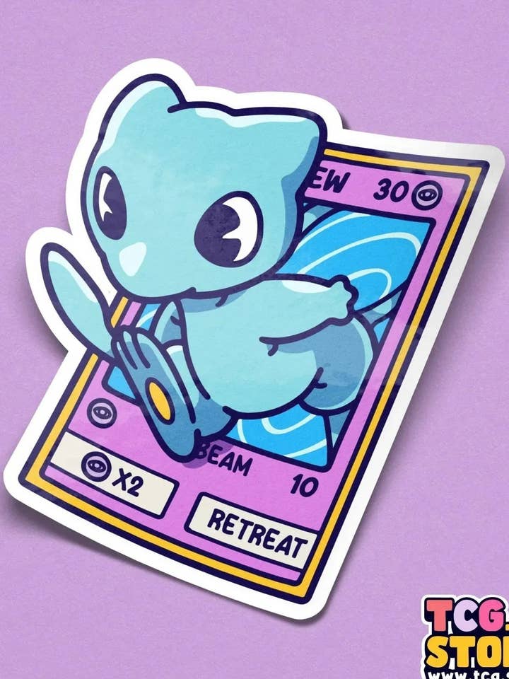 Skinnende Mew Pokémon-klistermærke for engroshandel hos TCG.Store - TCGDOTSTORE