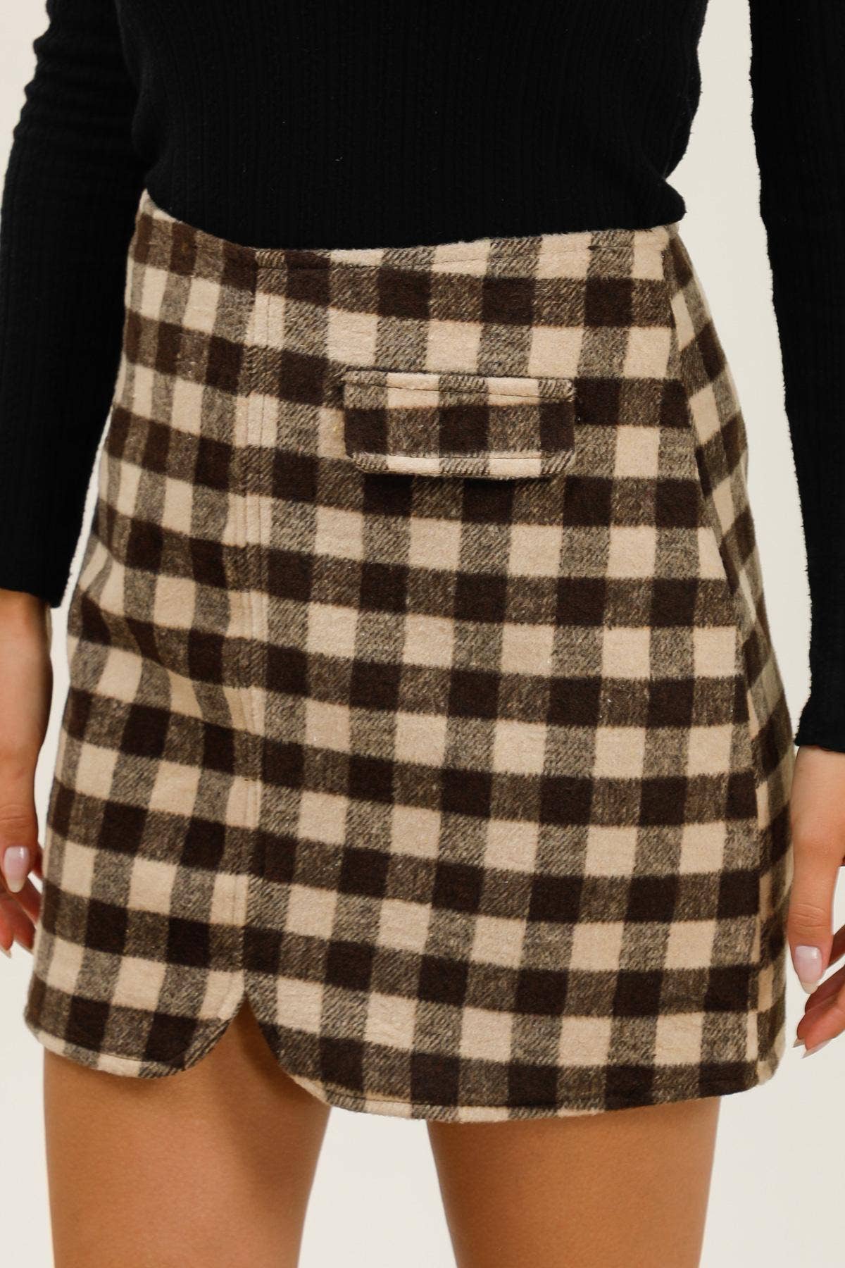 Daphnea - Wholesale Skirt - Women's - 32062 CHECKED SKIRT1