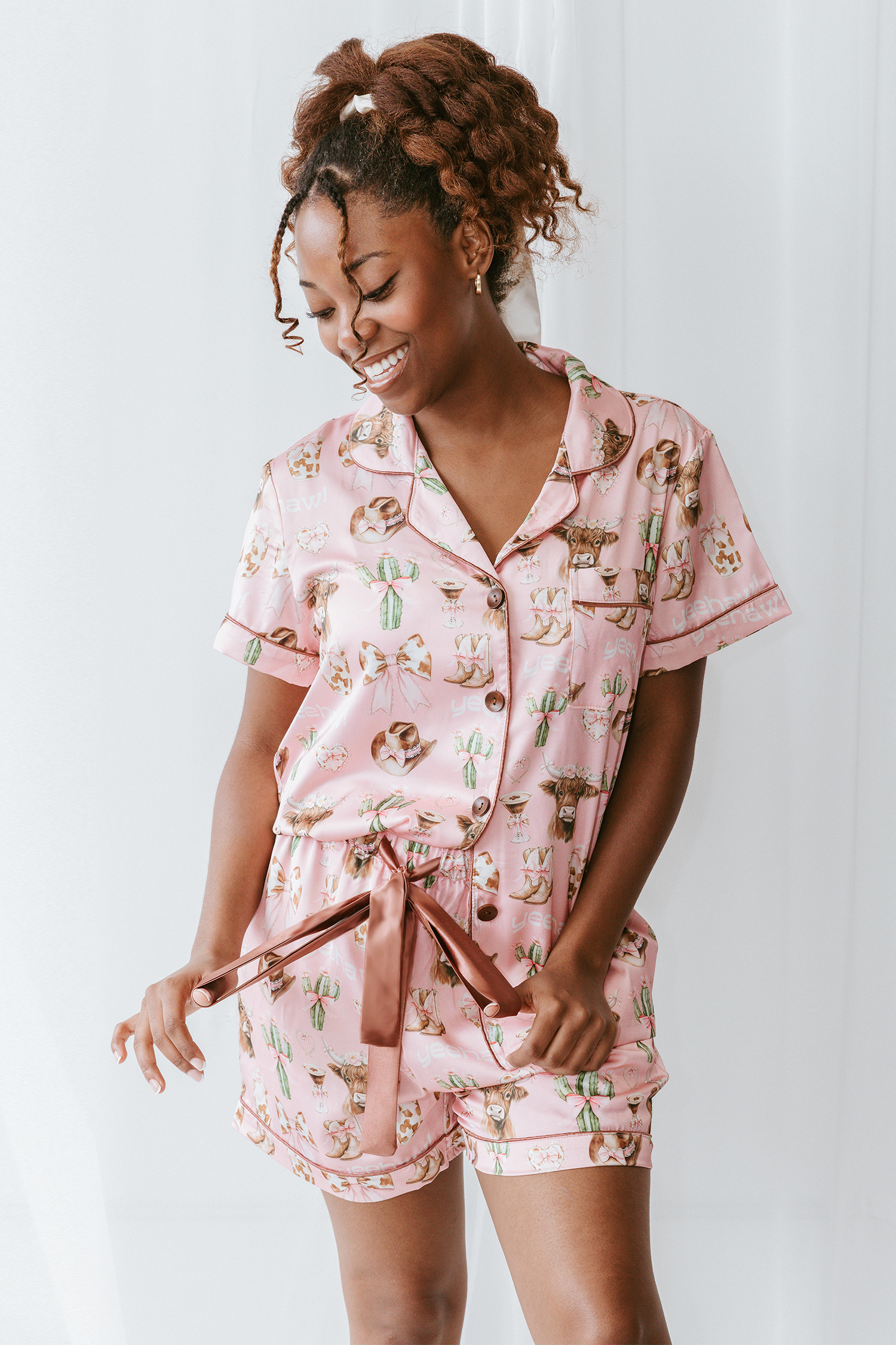 Spikes and Seams - Wholesale Sleepwear Set - Women's - Cowgirl Pajama Set, Western Sleepwear, Rodeo Pajamas, Cowboy3